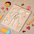 Wooden Human Body Structure Brick Toy System to Learn Body Parts Early Interactive Educational Toy for Kids. 