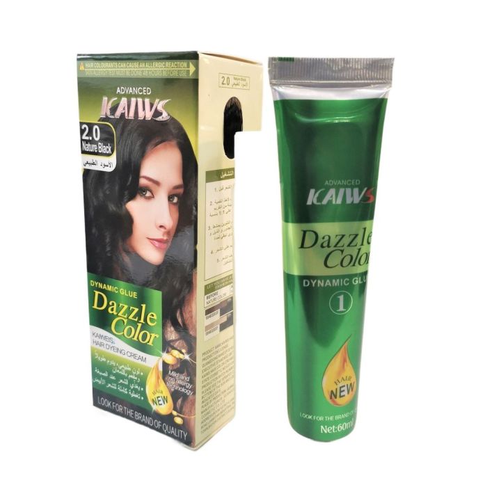 Kaiws Permanent Hair Color Hair Dyeing Cream Ready to Use for Gray coverage for Men & Woman 60ml