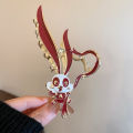 TS Korean oil dripping rabbit hairpin cute wild back head shark clip fashion creative design sense hair claw headdress female. 