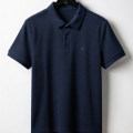 Men Navy Blue Polo T-Shirt | Premium Cotton Pique | Casual Regular Fit. 