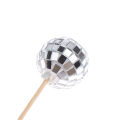10Pcs 2/3CM Shiny Mirror Balls Cake Topper Cupcake Toppers With Wooden Sticks Birthday Wedding Dance Party Cake Decoration. 