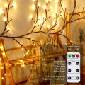 Auoyo 48/144LED Fairy Lights Decoration LED Light Holiday Fairy Willow Twig Light String DIY Branch Rattan Garland Lights For Wedding Xmas Birthday Home Party Room Decor. 