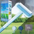 4 in 1 Window Screen Cleaner Brush, Pet Hair Remover, Magic Window Cleaning Brush, Window Cleaner Tool, Window Mesh Screen Cleaner, Window Cleaner Brush and Squeegee, for Screen Sofa Wall Cleaning. 