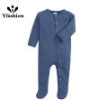 Yfashion Baby Long Sleeves Jumpsuit Newborn Cotton Single Breasted Simple Solid Color Romper For 0-1 Years Old Kids. 