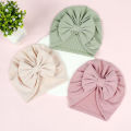 Big Bowknot Baby Turban Hat Summer Thin Elastic Indian Cap for Infant Boy Girl Head Wraps Solid Color Bows Newborn Bonnet Beanie. 