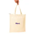 MYSU Heavy Duty Brown Eco Friendly Large Canvas Tote Bag with Zipper - 14.5 inches (L) * 3 inches (W) * 16 inches (H) - Holds up to 15kg. 