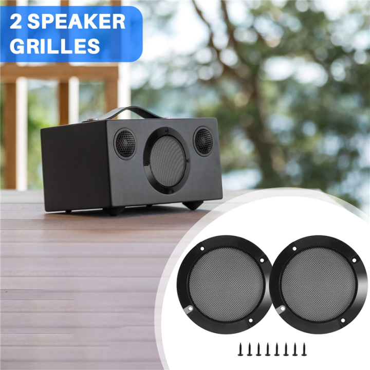 Sojhoop%202Pcs%204%20Inch%20Speaker%20Speaker%20Grille%20Speaker%20Replaceable%20Round%20Speaker%20Protection%20Grille%20-%20Image%203