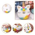1 Jumbo Kawaii Unicorn Donut Squishy Cake Bread Squishies Cream Scented Slow Rising Squeeze Toy Kids Xmas Birthday Gift 13*9 CM. 