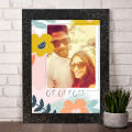 A3 Size Personalised photo frame- Black dot frame 1 photo -9. 