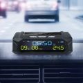 Car Solar Digital Clock for Outdoor Personal Car Part Decoration B. 