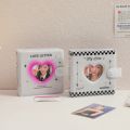 MINKYS Kawaii Love Heart 1/2/3 inch 3 Ring Kpop Photocards Binder Book +20pcs Sleeves Set Idol Photo Cards Album Collection Book. 