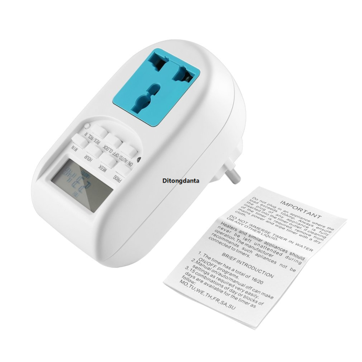 0A 220V 【Top Product】Digital Time Switch Timer with UK EU Socket Weekly ...