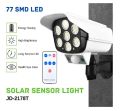 Solar Sensor light JD-2178T with remote. 
