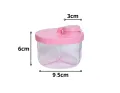 Formula Dispenser Travel - Milk Box Milk Powder Container, Baby Milk Powder Dispenser, Powdered Milk Holder Dosing Pot With 3 Bottle Dividers, Baby Milk Powder Formula Container, Candy Fruit Box For Kid Toddler Children Travel. (9.5 X 9.5 X 6 CM). 