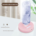 Water Bottle Humidifier Portable 40ml Moisturizing Bedside Air Diffuser Household Office Plastic Mist Maker White. 