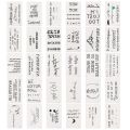 1 Sheet Waterproof Small Simple  Line Letter Tattoos Sticker Water Transfer Mixed Style Stickers Body Art Temporary Tattoo for Men and Women Random Style. 