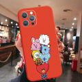 【ALLGOOD】For Realme C25S C15 C12 C11 Realme 8 Pro 7 X7 Pro 5i 6i Phone Cases Cartoon Cute BTS Love Heart Camera Lens Protective Square Frame Edge Cover. 