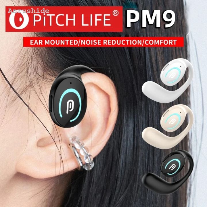 NEW Anrushide PM9 Hanging Wireless Bluetooth Headset OWS Touch Light Mini Hig2025 h Quality Earplugs Anti Sweat HD Sound Stereo Universal Headset