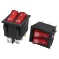 15A250V 20A125V KCD8-212N Red Button Rocker Switch 6 Pin Rocker Power Switch Double Rocker Switch 10pcs/5Pcs/2Pcs/1Pcs. 