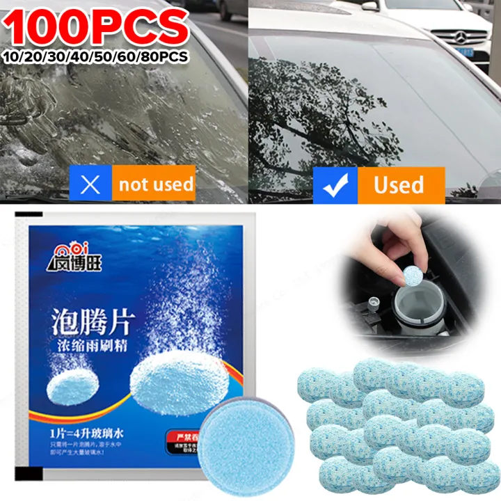 10-100PC Solid Cleaner Car Windscreen Cleaner Effervescent Auto Wiper ...