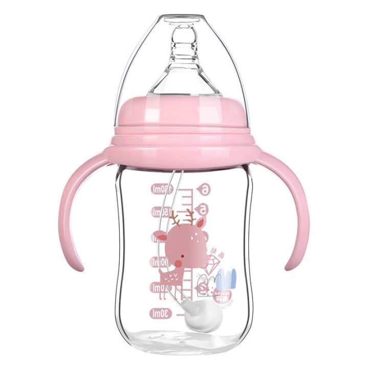 180ML%20Baby%20Glass%20Bottle%20Wide-bore%20Quick%20Flush%20Baby%20Bottle%20Anti-colic%20Newborn%20Milk%20Bottle%20Training%20Baby%20Feeding%20Accessories%20Water%20-%20Image%207