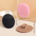 Silicone Facial Cleansing Brush with Suction Cup - Soft Manual Face Scrubber for Deep Cleansing and Massage, Unscented, Portable and Easy to Use. 