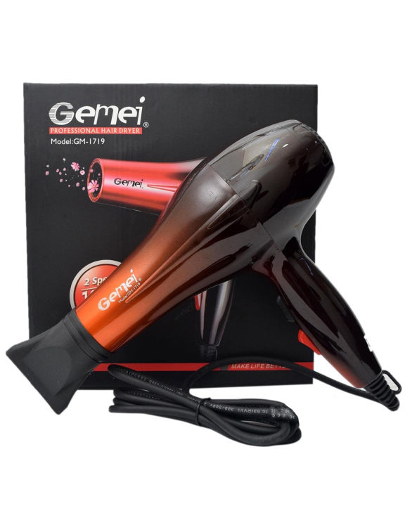 Gemei 1800W Professional Hair Dryer