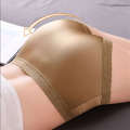 HEILOU Tiktok Same Style Silk Satin Panty Women Seamless Mid High Waist Lace Big Size Cotton Crotch Underwear. 