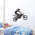 Cool Bike Motocross Wall Decal Motorbike Cool Style Window Vinyl Stickers Teens Bedroom Man Cave Club Home Décor Wallpaper. 