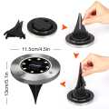 4pcs Solar Powered Ground Light Waterproof Garden Pathway Deck Lights With 8 LEDs Solar Lamp for Home Yard Driveway Lawn Road. 