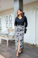 Alexy Floral Skirt - Black. 