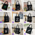 【100%-New】 Student Tote Bag Canvas Beg Tuisyen Galas Tepi Sekolah Cute School Bag Black Cloth Murah Tutorial Handbag Tuition bag Canvas Bag. 