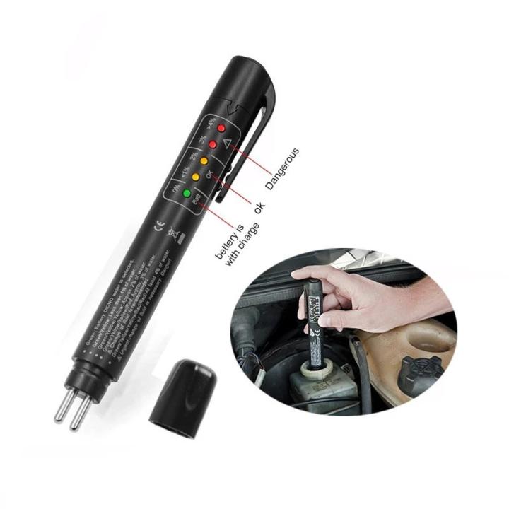 Rojey LED Auto Brake Fl-uid Tester Car Brake Fl-uid Moisture Detection Pen Oil Quality Diagnostic Tool