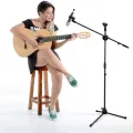Professional Mic Stand Microphone Stand Tripod Floor Stand Adjustable Microphone Double Clip Mic Stand Holder Stage Microphone Stand. 