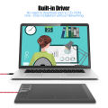 [Ready Stock]10x6 Inch Professional Graphics Drawing Tablet 12 Express Keys with 8192 Levels Bat-tery-Free Stylus/8pcs Nibs/Pen Clip Support PC/Laptop Connection for Painting Designing Online Course. 