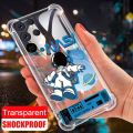 Samsung Galaxy S24 Ultra S24+ Plus S24Ultra Air Cushion Shockproof Case Space NASA Casing Silicone Clear Protective Cover. 