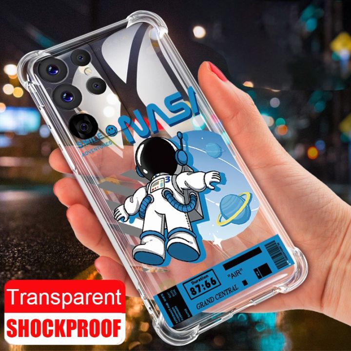 Samsung%20Galaxy%20S24%20Ultra%20S24+%20Plus%20S24Ultra%20Air%20Cushion%20Shockproof%20Case%20Space%20NASA%20Casing%20Silicone%20Clear%20Protective%20Cover%20-%20Image%202