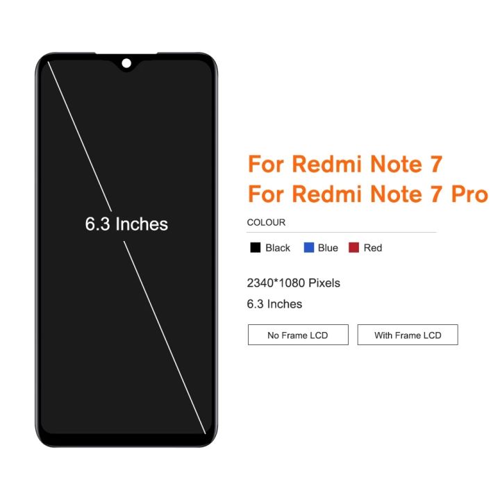 LCD%20No%20Frame%20For%20Xiaomi%20Redmi%20Note%207%20Note%207%20Pro%20M1901F7G%20Display%20Touch%20Screen%20Digitizer%20Assembly%20Replacement%20Parts%20-%20Image%205