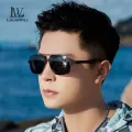 LouisWill Men Sunglasses Double Beam Frame UV400 Polarized Glasses Square Shape Sunglasses Eyewear Ultra Light Elastic Leg Anti Glare Glasses Outdoor Sports Driving Sunglasses. 