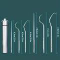 6 Pcs 1 Set Toothpick Set Metal Stainless Steel Oral Cleaning Tooth Flossing Portable Toothpick Floss Teeth Cleaner With Storage Tube. 