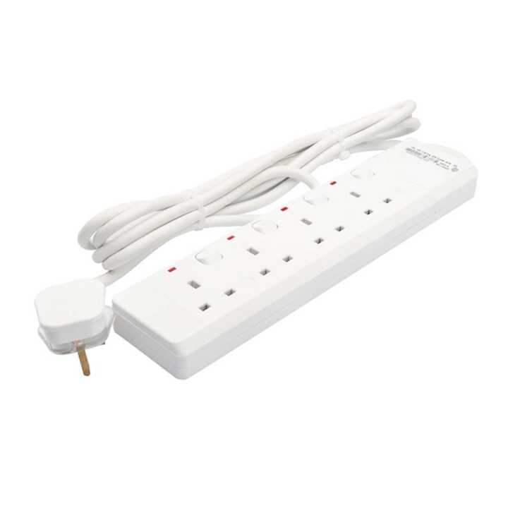 Extension Cord - 5 Meter - Multi Plug Wire Cord - KEVILTON - 13A Trailer Multi Socket