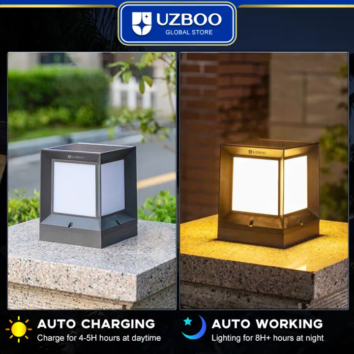 UZBOO%20Solar%20Pillar%20Lamp%20Modern%20Outdoor%20Gate%20Light%20Solar%20Charging%20IP65%20Waterproof%20Column%20Lamp%20Post%20Lights%20Courtyard%20Lamp%20Headlight%20Pillar%20Fence%20Post%20Garden%20lights%204%20Colors%20For%20Courtyard%20Fence%20-%20Image%204