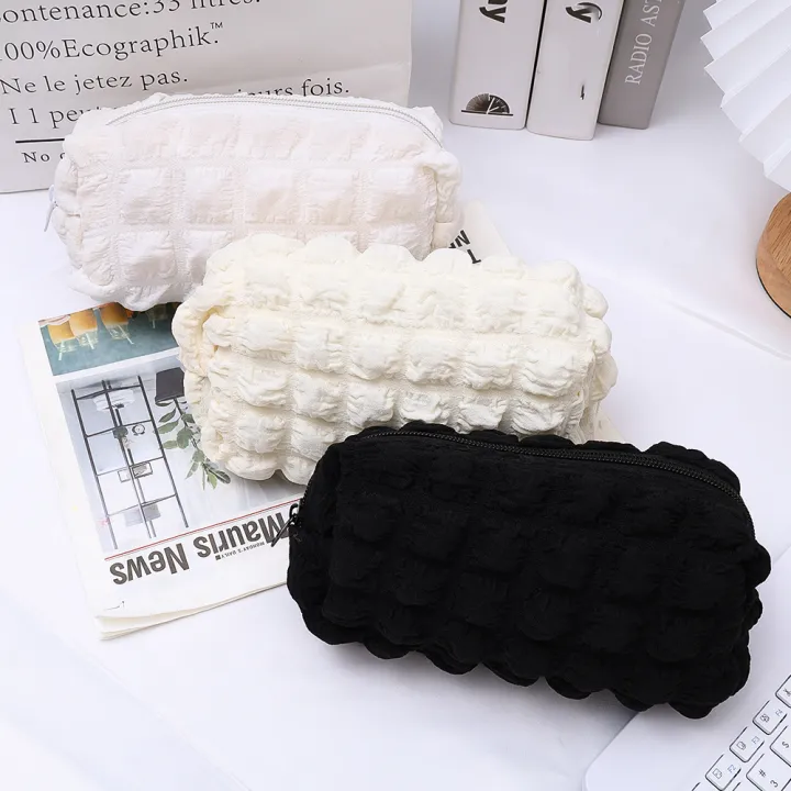 Ins%20Style%20Fabric%20Pencil%20Case%20Creative%20Cream%20Puff%20Student%20Pencil%20Bag%20Large%20Capicity%20Zipper%20Pen%20Pouch%20Girl%20Stationary%20Cute%20Makeup%20Storage%20School%20Supplies%201Pcs%20-%20Image%205