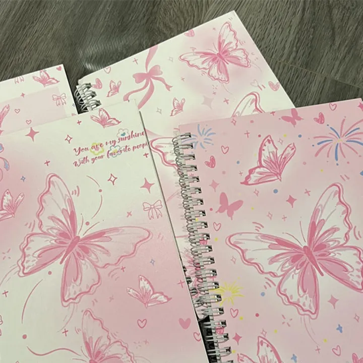 Portable%20Bow%20Notebook%20Unique%204pcs%20A7%20Butterfly%20Butterfly%20Notepad%20Mini%20Coil%20Planner%20for%20Birthday%20Kids%20Party%20Celebration%20Girl%20-%20Image%207