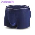 Soft Boxer Briefs Men's Boxers Bulge Support U Convex Bulge Separated No Constraint Breathable Honeycomb Mesh Moisture-wicking Daily Underpants Underwear Men Boxers Underwear. 