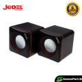 Jedel CK4 Mini USB Powered Stereo PC Computer Speakers Black/Red (2x3W). 