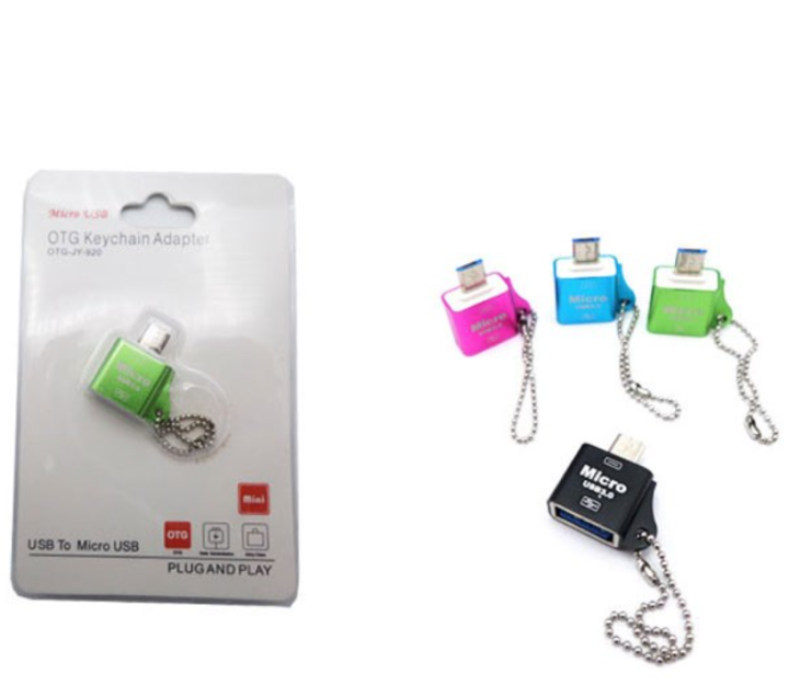 Micro USB OTG Adapter With Built-In Keychain For Easy USB Device ...