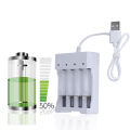 USB 18650 AAA and AA Charger 4 Slots AC 110V 220V Dual For 18650 Charging Rechargeable Lithium Charger. 