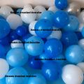 Royal Blue Silver White Baby Blue Balloon Garland Arch Accessories, for Blue Theme Party Decoration, Weddings, Baby Shower, Birthday Graduation Party Supplies or Arch Décor - Pure Latex Balloons-Helium -50 Pcs. 