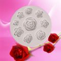 Roses 9 Silicone Fondant Mold 3D Rose Flowers Silicone Mold Fondant Soap Mould Jelly Candy Chocolate Moulds Cake Decoration Baking Tools Rose Moulds Cake Tool cake mould. 